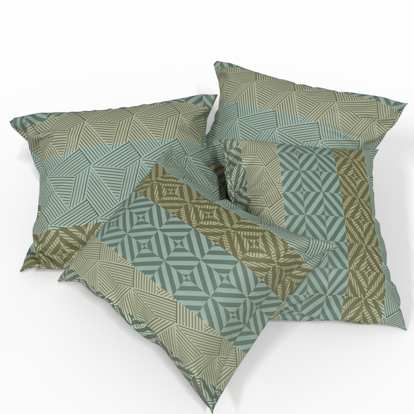 Handgefertigter luxuriöser Deluxe Satin Baumwoll Kissenbezug | Tbilisi