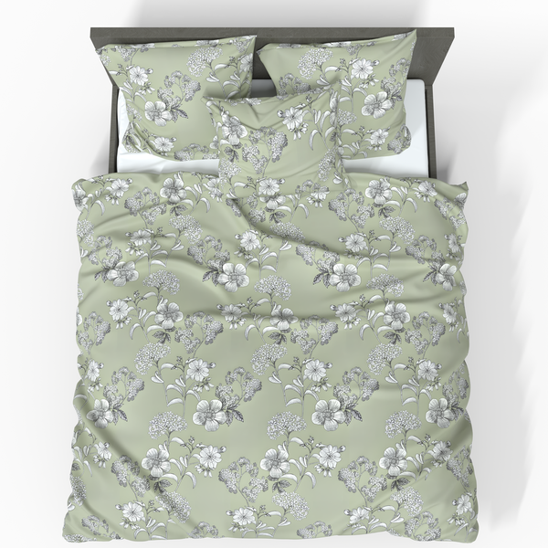 Handgefertigter luxuriöser Deluxe Satin Baumwoll Bettbezug | Geneva