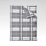 Handmade cotton bedding set | Ash Plaid