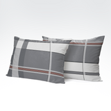 Handmade cotton pillowcase | Ash Plaid
