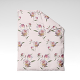 Handmade cotton duvet cover | Blush Peony