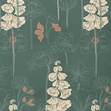 Patterned cotton fabric | Forest Bells