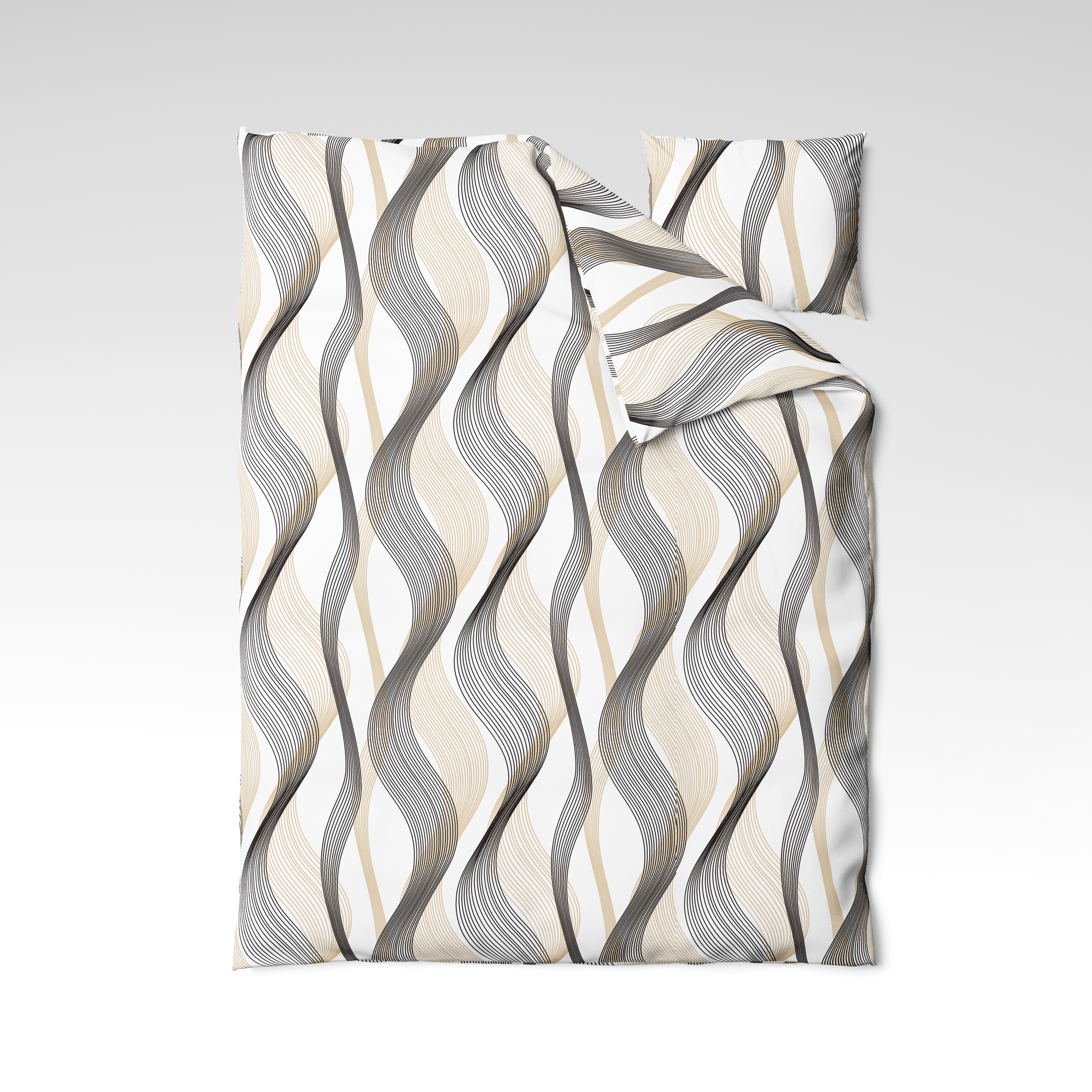 Patterned cotton fabric | Golden Flow
