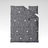 Patterned cotton fabric | Graphite Sketch