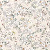 Patterned cotton fabric | Ivory Bloom