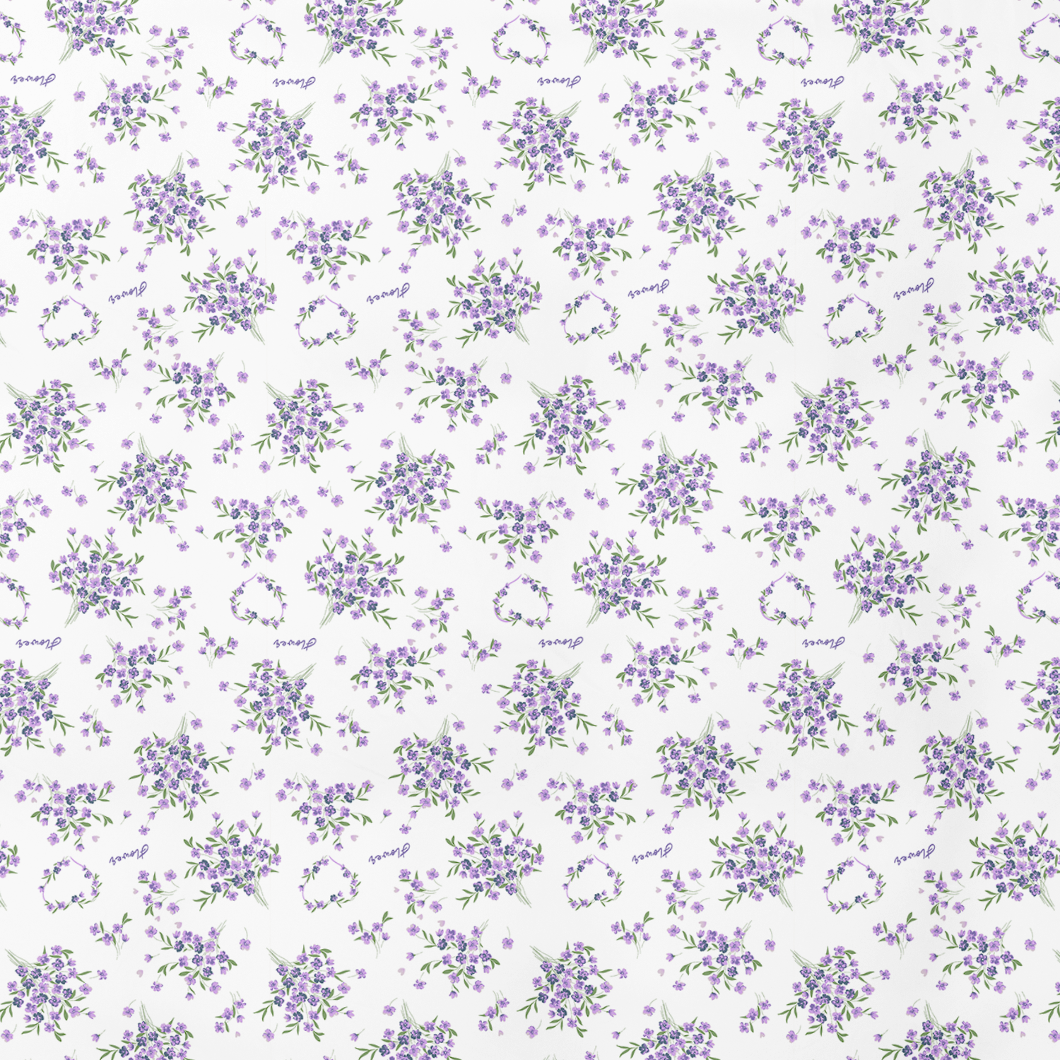 Rankų darbo medvilninis patalynės komplektas | Lavender Fields