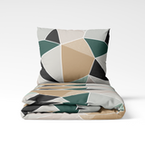 Handmade cotton bedding set | Mosaic Green
