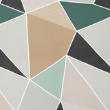 Handmade cotton pillowcase | Mosaic Green