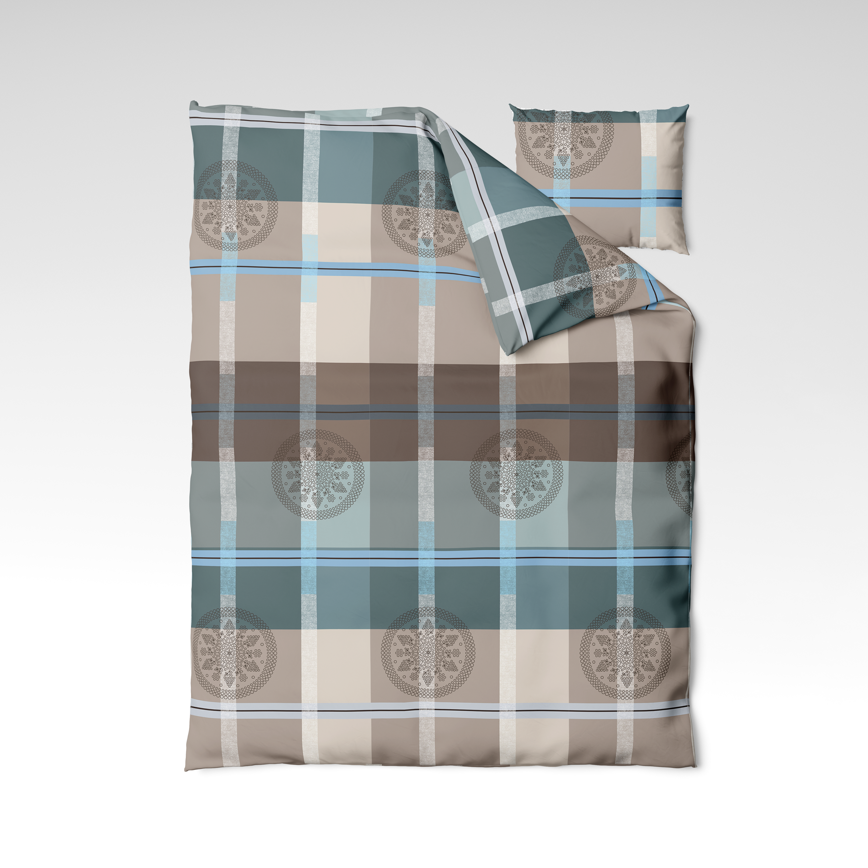 Patterned cotton fabric | Nordic Plaid
