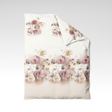 Handmade cotton duvet cover | Painted Petals