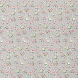 Handmade cotton pillowcase | Rosebud Grey
