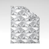 Handmade cotton duvet cover | Silver Prism