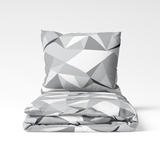 Handmade cotton bedding set | Silver Prism