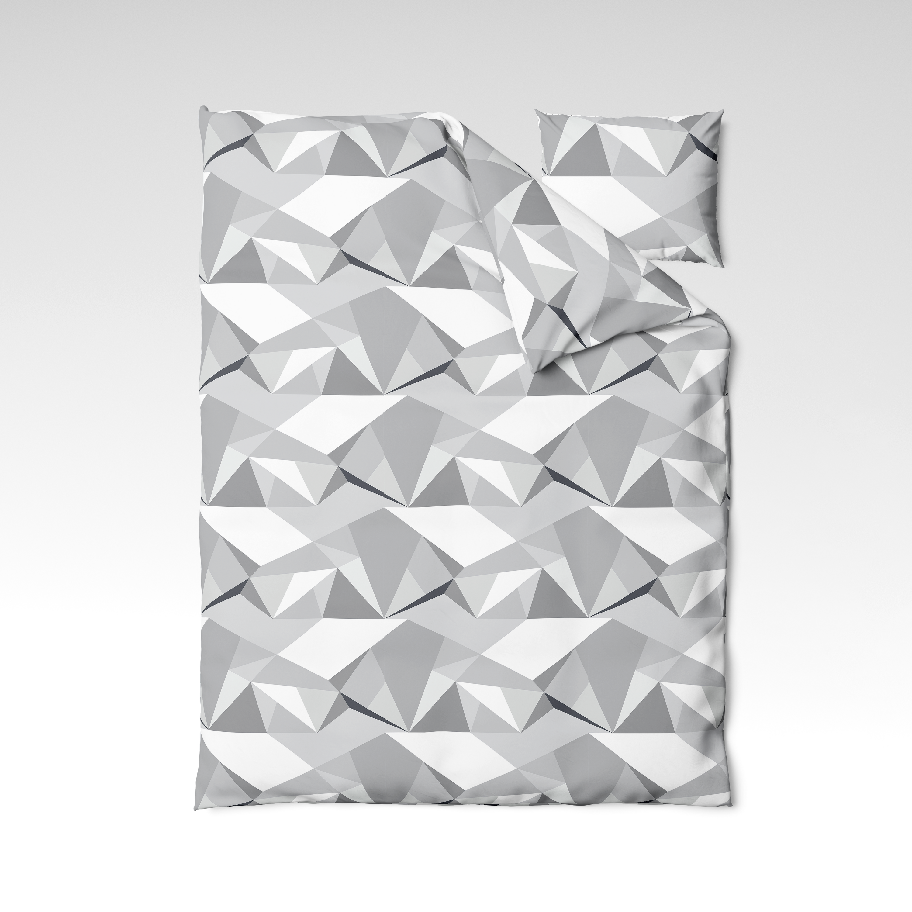 Patterned cotton fabric | Silver Prism