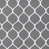 Patterned cotton fabric | Silver Trellis