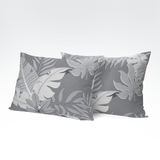 Handmade cotton pillowcase | Silver Tropics