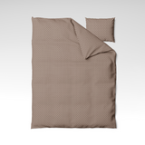 Patterned cotton fabric | Taupe Lattice