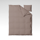 Patterned cotton fabric | Taupe Trellis