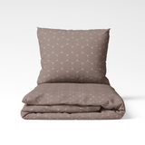 Handmade cotton bedding set | Taupe Trellis