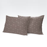 Handmade cotton pillowcase | Taupe Trellis
