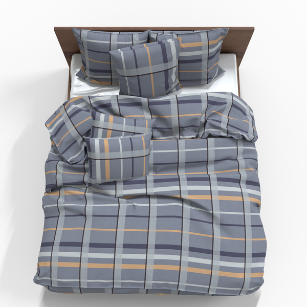 Rankų darbo medvilninis patalynės komplektas | Metro