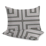 Sewn cotton pillowcase | Maze - patterned