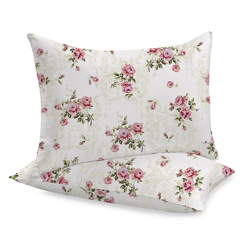 Sewn cotton pillowcase | Vintage - patterned