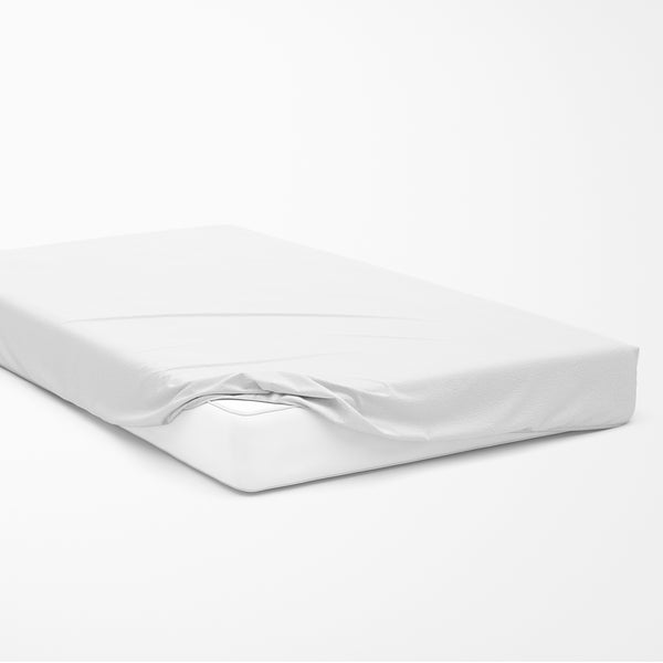 Jersey fitted sheet | White