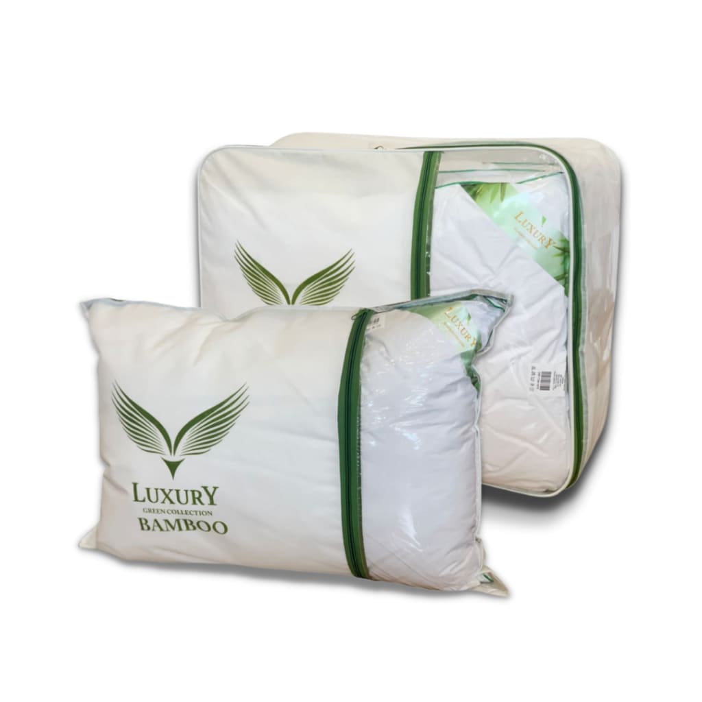 Bamboo fiber single duvet and pillow set