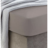 Sewn cotton fitted sheet with elastic | Cinder - Cotton sheet
