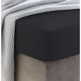 Sewn cotton fitted sheet with elastic | Moonless night - Drobinė