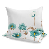 Siuvamas drobinis pagalvės užvalkalas | Milky flowers -