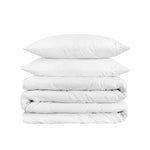 Divpusēja sega un divas spilveni ar zoss dūnu un spalvu pildījumu